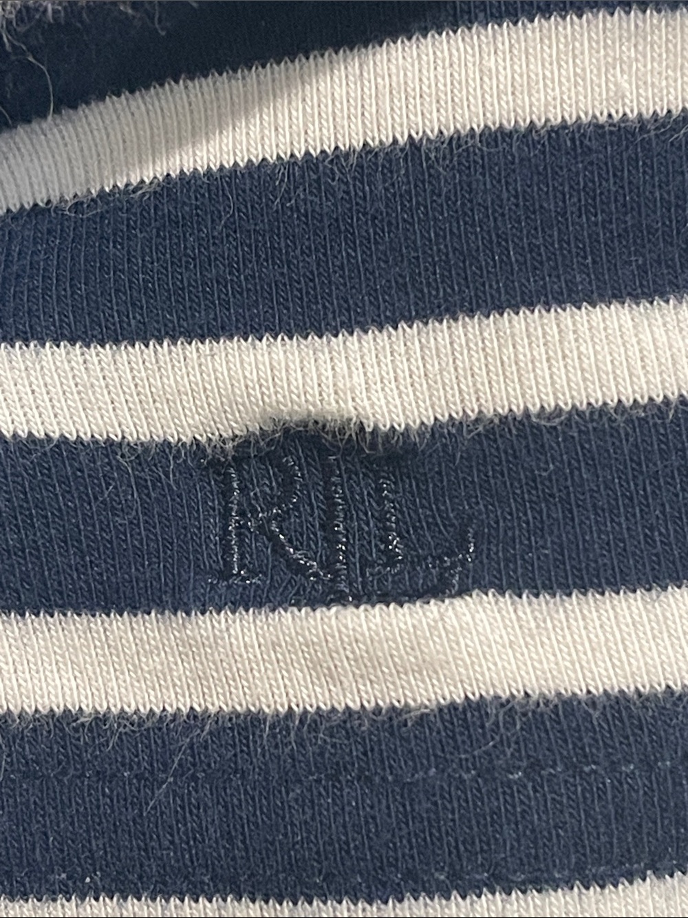 Ralph Lauren Nautical Striped Cotton Navy and White Boatneck Top Size S - Picture 5 of 8